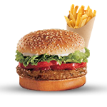 Vegetable Burger With Chips 